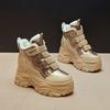 Sneakers Women's Boots Shoes for Women 8cm British Style Short Boots Autumn and Winter New Style Students Korean Cotton Shoes