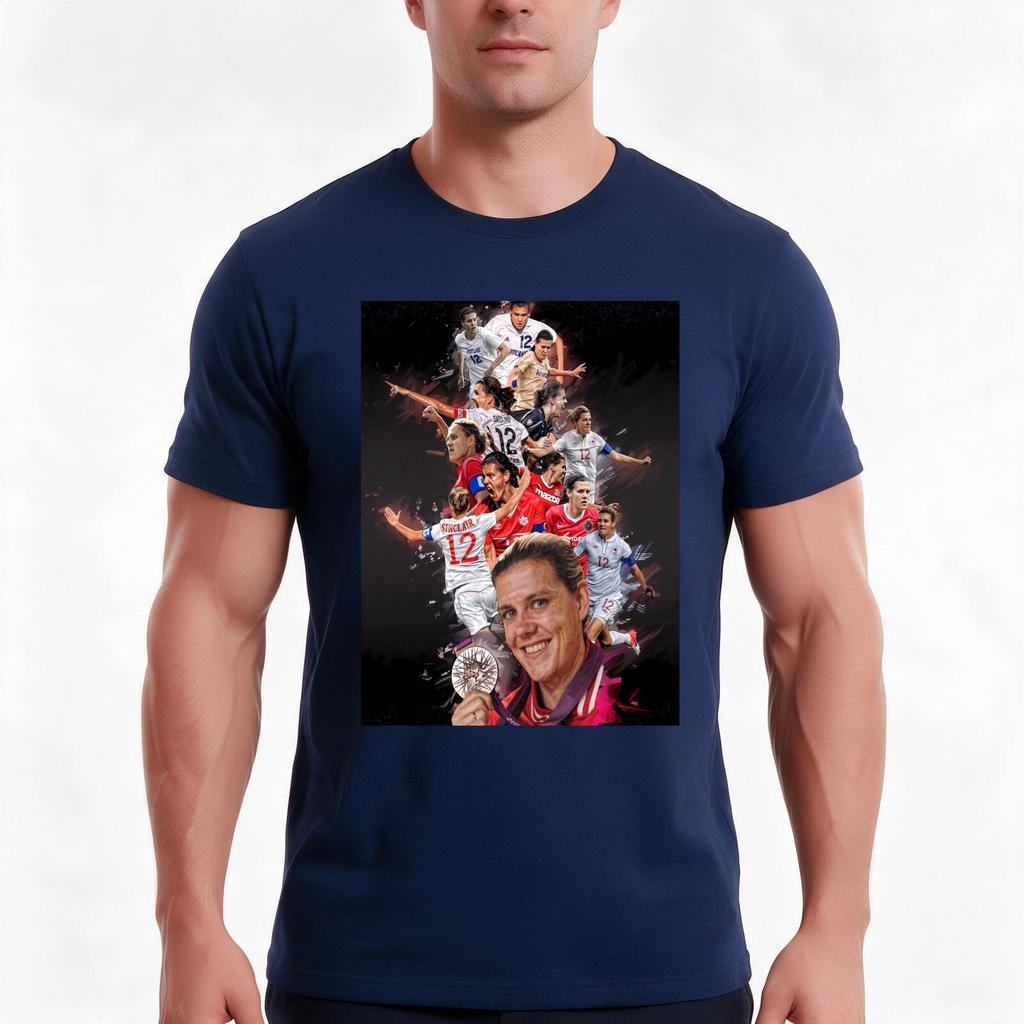 Christine Sinclair From University Of Portland To Portland Thorns Canwnt TShirt Summer Casual Cotton Tee Unisex Unisex Unisex