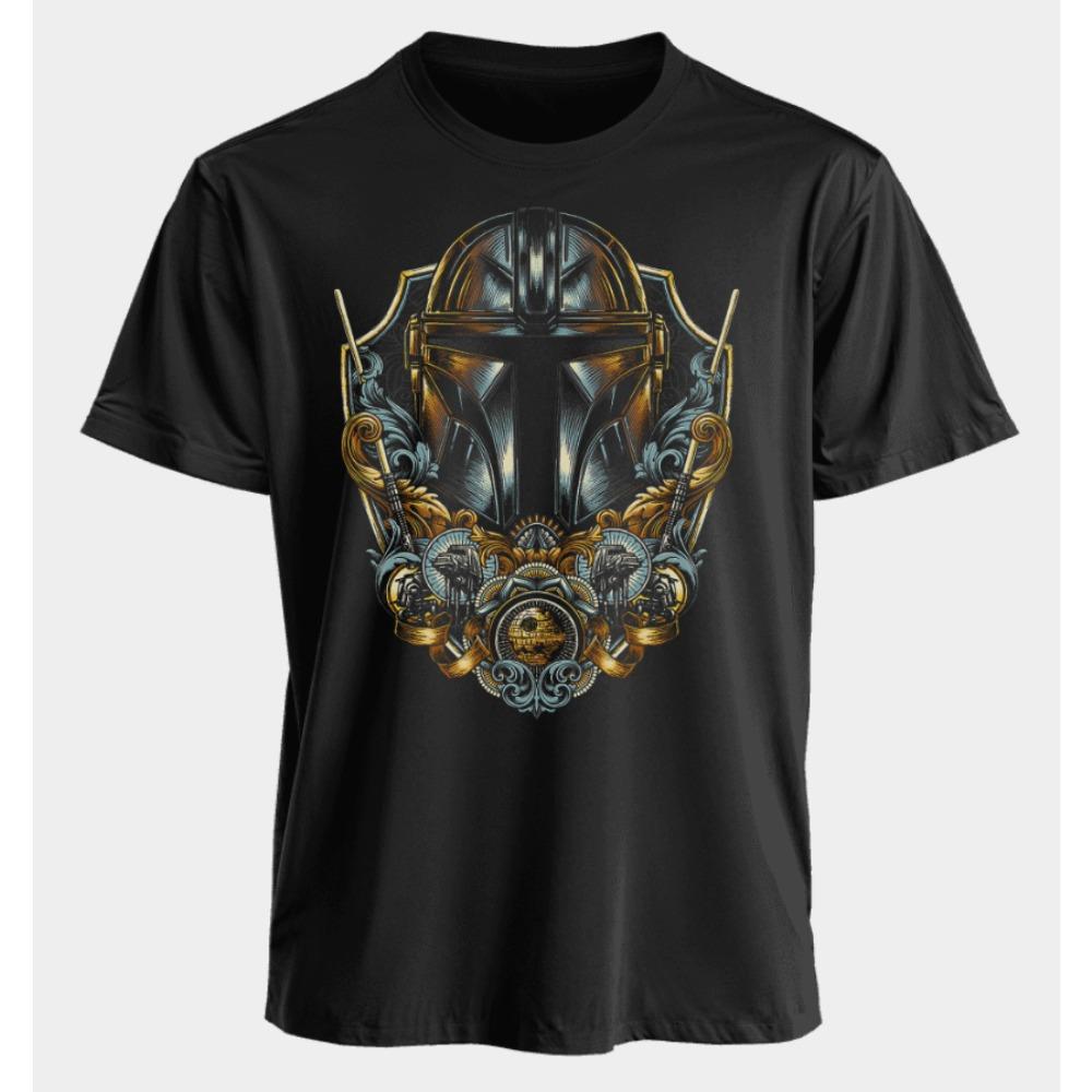 Scifi Star Wars Printed Cotton Short Sleeve American Street Mens and Womens Summer Sports Loose Daily Crew Neck TShirt
