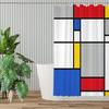 Modern Geometric Shower Curtain – Bold Primary Colors & Clean Lines, Abstract Art Design, 70X70In, Polyester, Includes Hooks