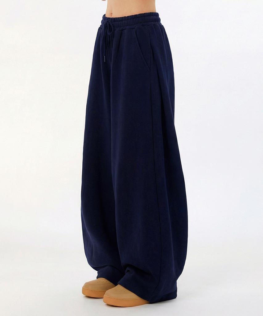 GHOST REPUBLIC Curved Side Pintuck Balloon Sweatpants Glp-650_Navy