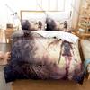 Coole Persönlichkeit Anime Militärpanzer Design Neues Bettwäsche-Set Bettbezug-Set Schlafzimmer Dekor für Jungen Männer Fans Einzelbett Zweibettbett Vollgröße Que