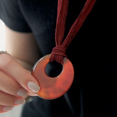 J.Lauren Collier Cordon de Soie Rouge Sard Bn0591