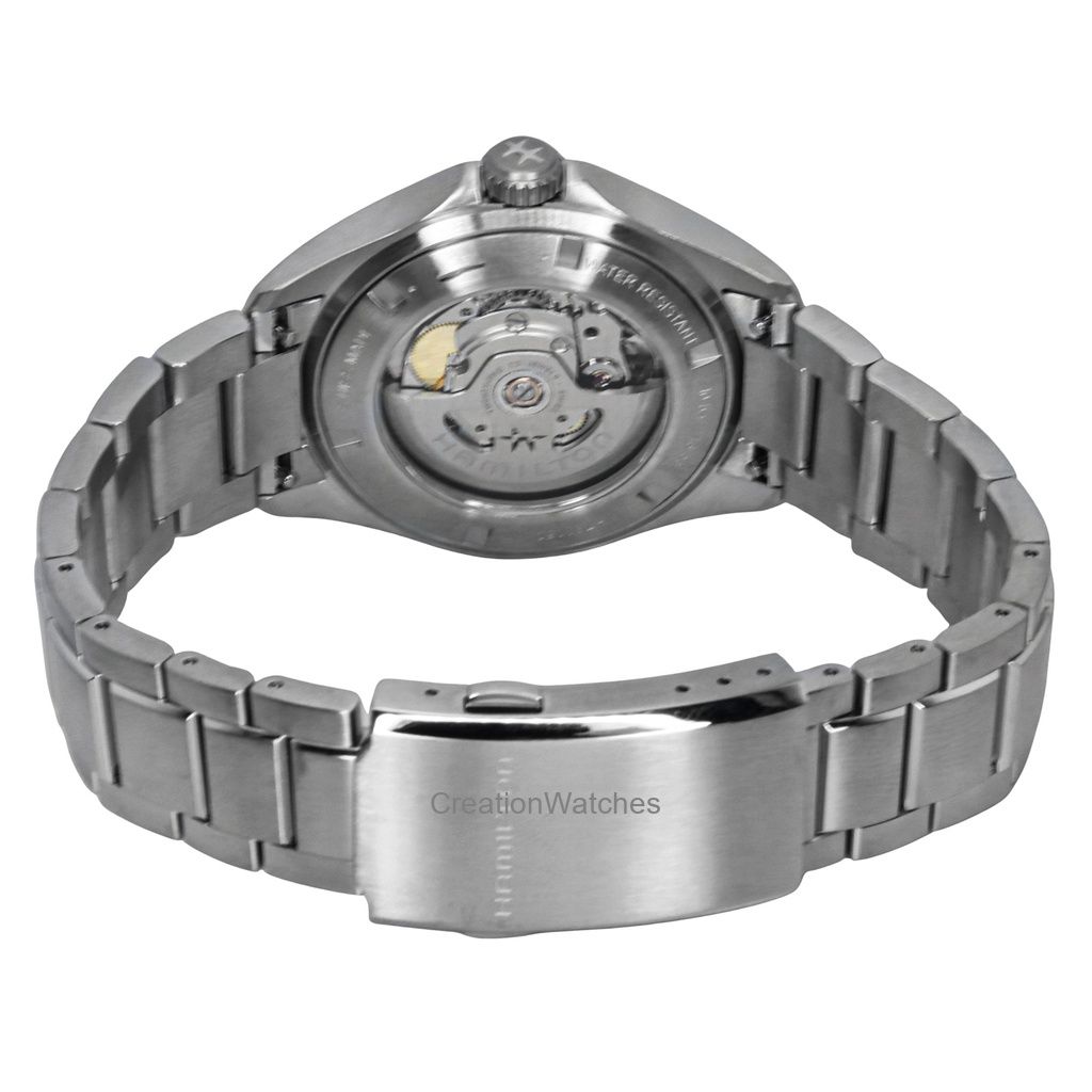 Hamilton Khaki Aviation Pilot Edelstahl Blaues Zifferblatt Automatik H76305140 100M Herrenuhr