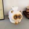 Cute Siamese Cat Cat Tissue Box Cartoon Resin Napkin Holder Wet Tissue Case Gift