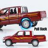 1/32 Scale TOYOTA Hilux Pickup Truck Toy Car Model Diecast Alloy Vehilce Miniature Pull Back Sound & Light Collection Gift Children