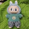 1Pc Outfit Accessories For Labubu Idol Dolls Sweater Closure Pants Clothing Diy Kid Gift 15Cm Cute Mini Plush Doll'S Clothes
