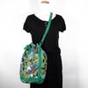 Hermes One Belt Shoulder Bag Botanical Pattern Bird Pattern Vintage Green Cotton Women Used