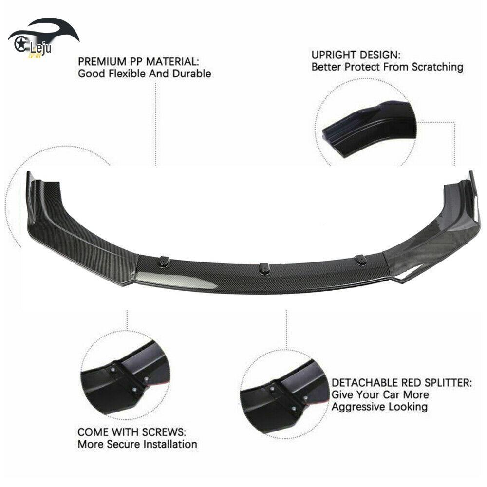 Front Lip Chin Corner Kit for 2009-2015 Volkswagen Scirocco R Spoiler (3-Piece Set)