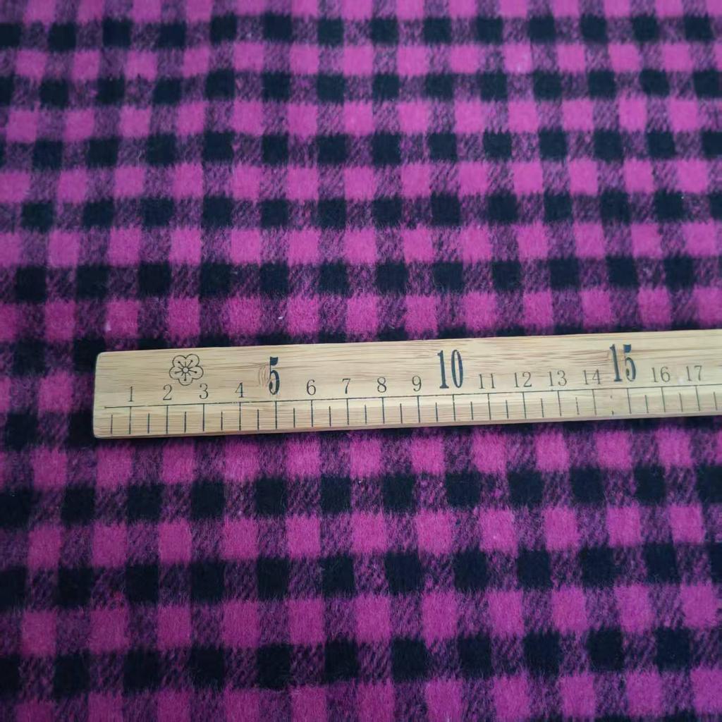 Autumn/Winter Small Plaid Fashion Shirt, Shoes, Hats, Bags with Smooth-Faced Coarse Woolen Fabric.