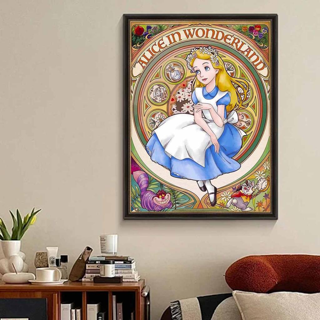 5D Diy Diamond Painting Lovely Alice Full Drill Rhinestones Mosaic Embroidery Handmade Products Home Decor Gift