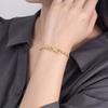 Gold Infinity Bracelet with Chains and Crystals for a Gift