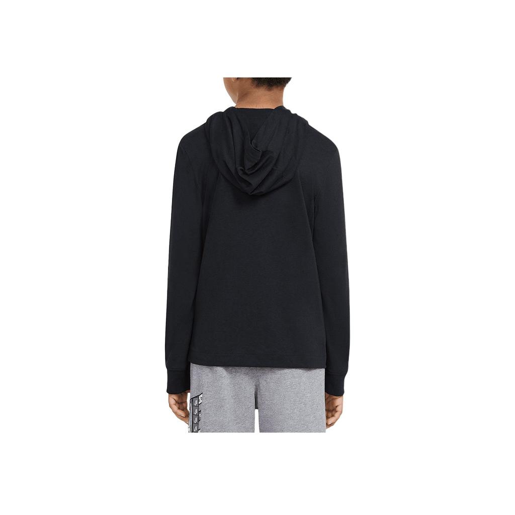 Nike Hoodie Comfortable Versatile Pullover Long Sleeve Kids tops Black CU9163-010