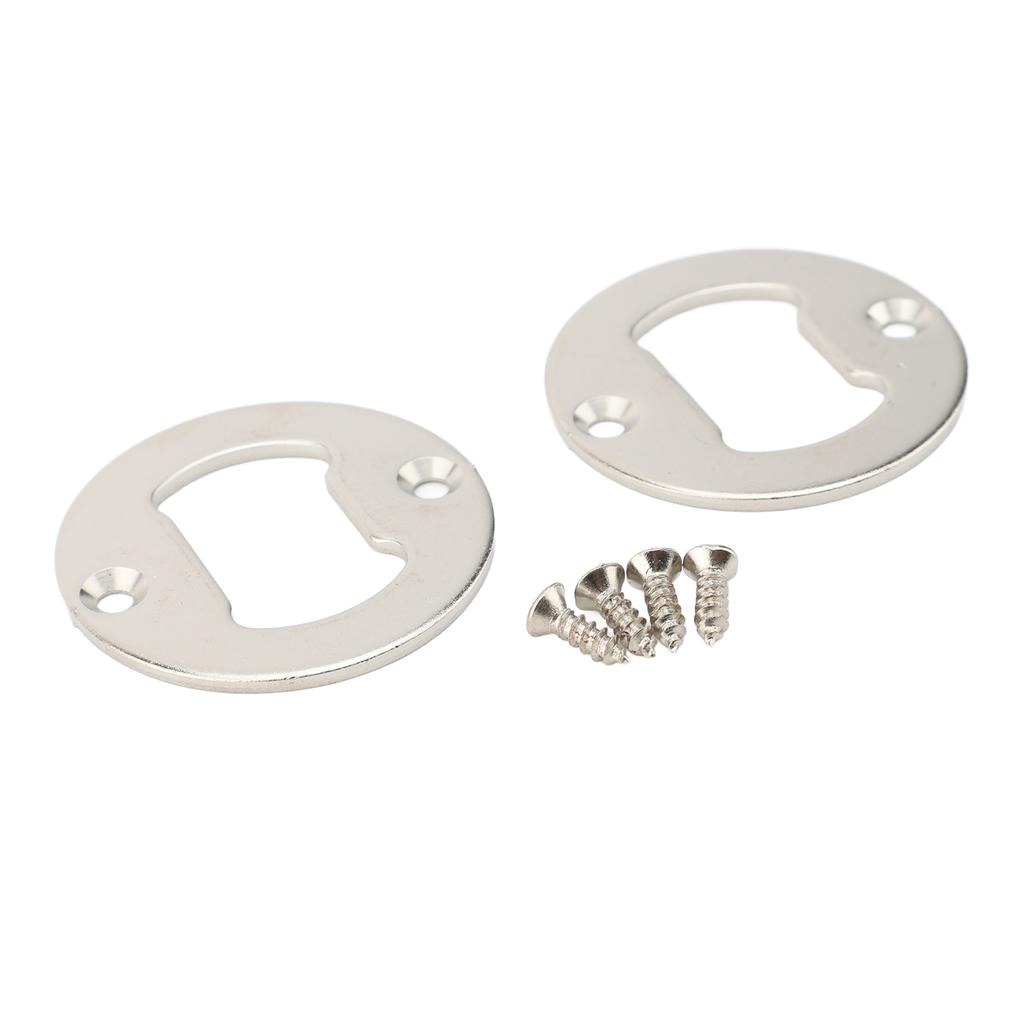 Bottle Opener Insert Wall Mount 1.75in Diameter Round Shape Metal Beer Bottle Opener Insert