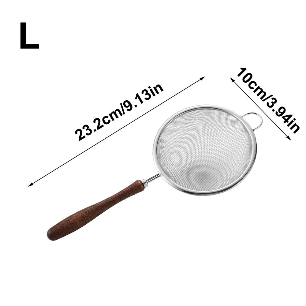 S-L Stainless Steel Fine Mesh Strainer Sieve Strainer Kitchen Fried Food Filter Oil Baking Tool Reusable Handheld Sifter Skimmer