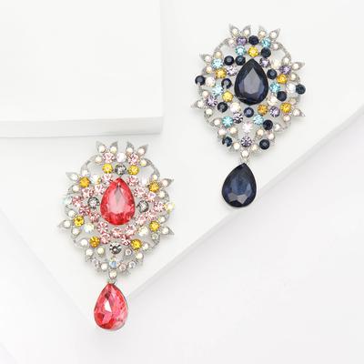 Vintage Legierung kleine Anhänger Glas Brosche Temperament vielseitige Damenbekleidung Corsage Schmuck Pin