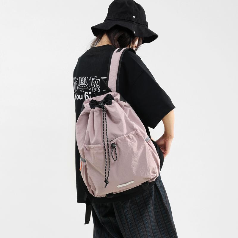 Schoolbag Outdoor Sports Backpack Men's and Women's Lightweight Waterproof Drawstring Mountaineering Travel College Students Class School Bag Computer