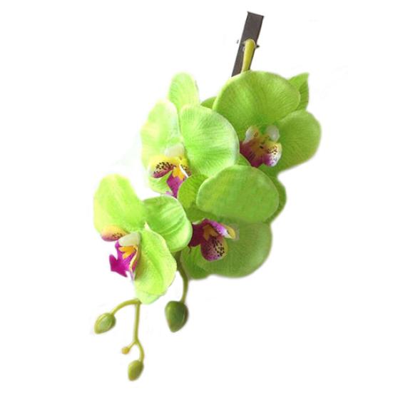 Fashion Women's Fake Phalaenopsis Flower Hair Clip Bridal Wedding Hair Accessory
