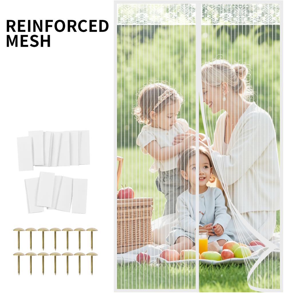 Magnetic Screen Door Curtain Mosquito and Insect-Proof Mesh Door Curtain Magnetic Sealing Device for Window and Door Screens