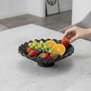 Fruit Bowl with Pedestal Textured Handcrafted for Entryway Console