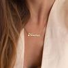 Gepersonaliseerde 18K Gouden Roestvrij Staal Naam Hanger Ketting