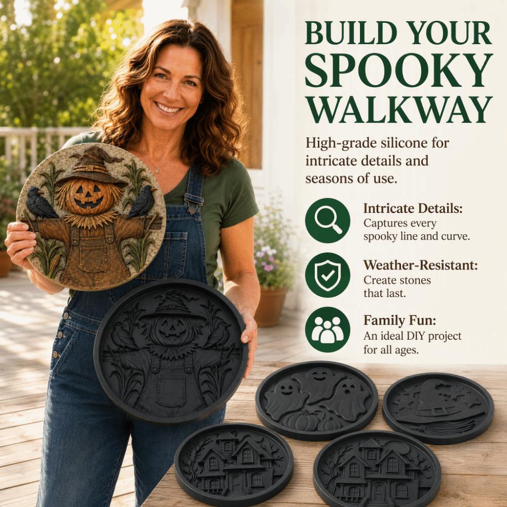 Reusable Halloween Concrete Mold Concrete Casting Path Paver Mold Halloween