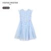 Teenie Weenie Kids Girl's Flower Sequin 3D Embroidery Princess Dress