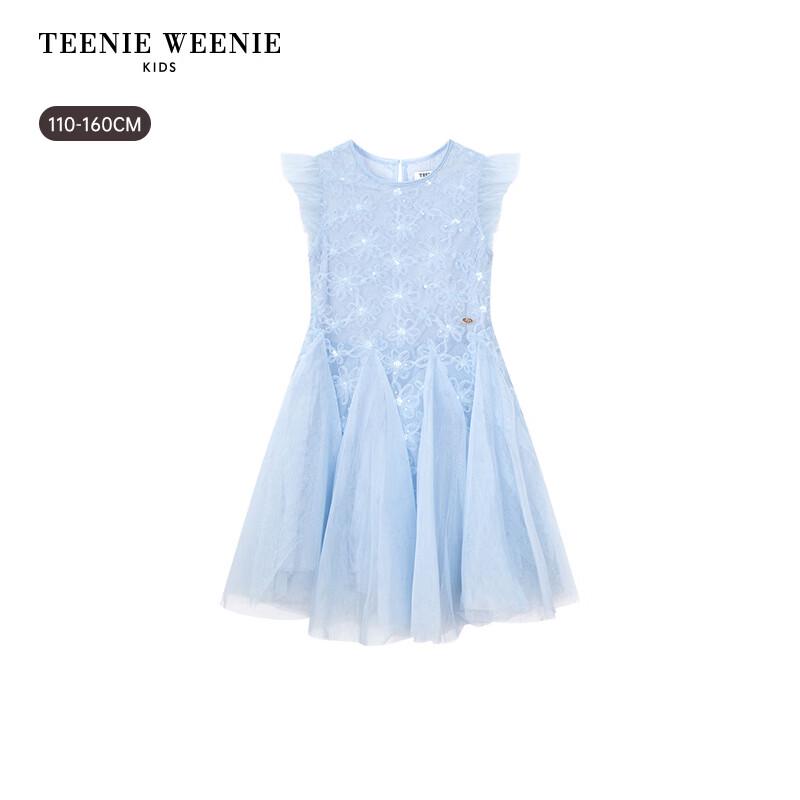 Teenie Weenie Kids Girl's Flower Sequin 3D Embroidery Princess Dress