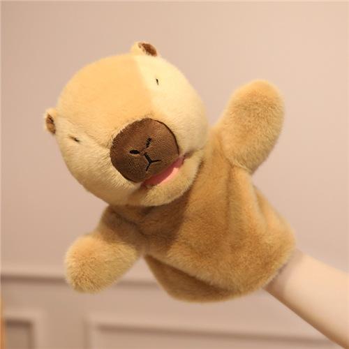 Lustige Handpuppe Rosa Schwein Affe Fuchs Waschbär Gelbe Ente Kapibara Frosch Hai Löwe Welpe Panda