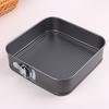 1Pc Carbon Steel Baking Mould With Buckle Square Cake Baking Pan With Removable Bottom Non-Stick Cake Mould Chiffon Cake