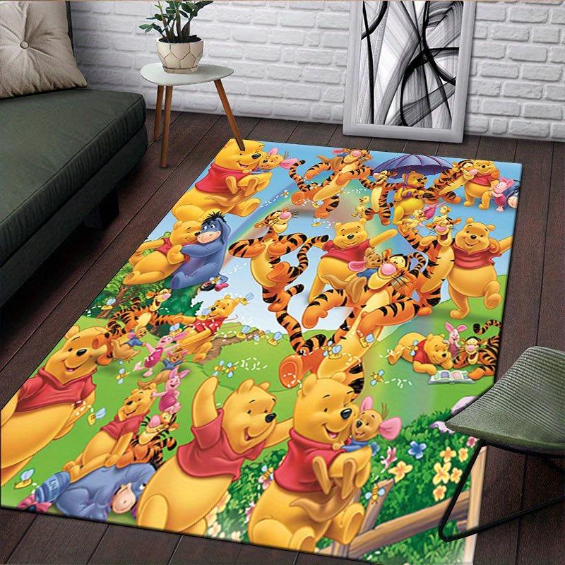 1pc Disney Winnie the Pooh Pattern Carpet Area Rug Non-slip Carpet Hand Washable Floor Mat Suitable For Living Room Bedroom Home Decor Room