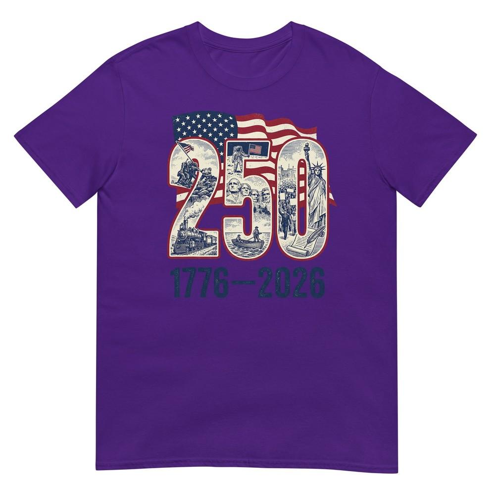 250 Years American 1776 2026 250th Usa Patriotic 4th Of July TShirt