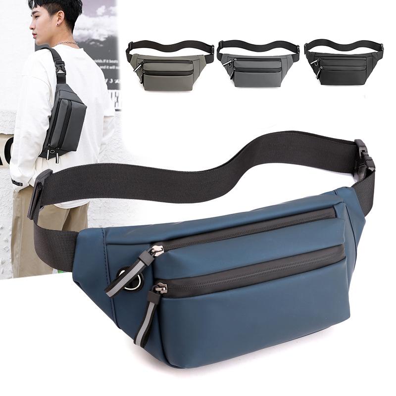 Men Waist Bag Sports Lightweight Messenger Bag Outdoor Men's Chest Bag Multifunctional Mobile Phone Bag