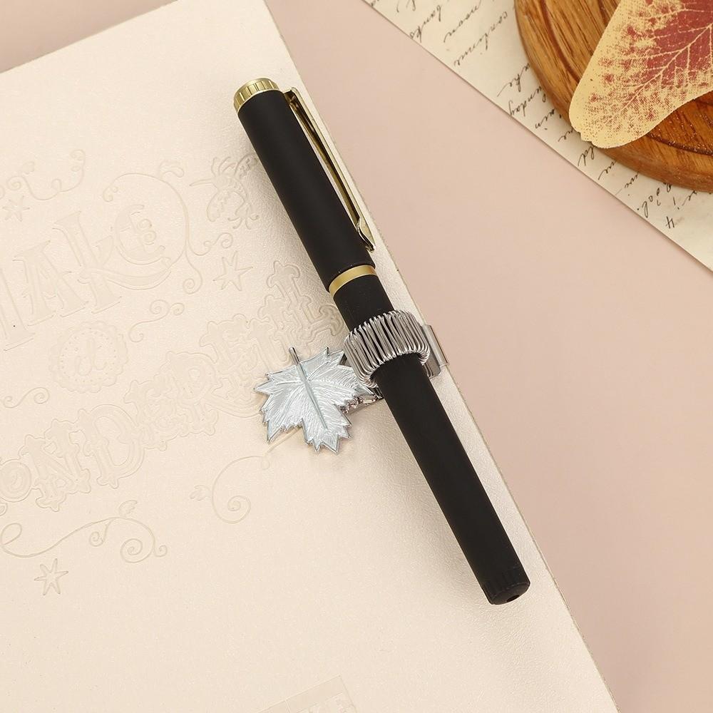 Metal Spring Pen Clips Bookmark Pen Loop Holder Cute Pencil Holder Stationery Supplies