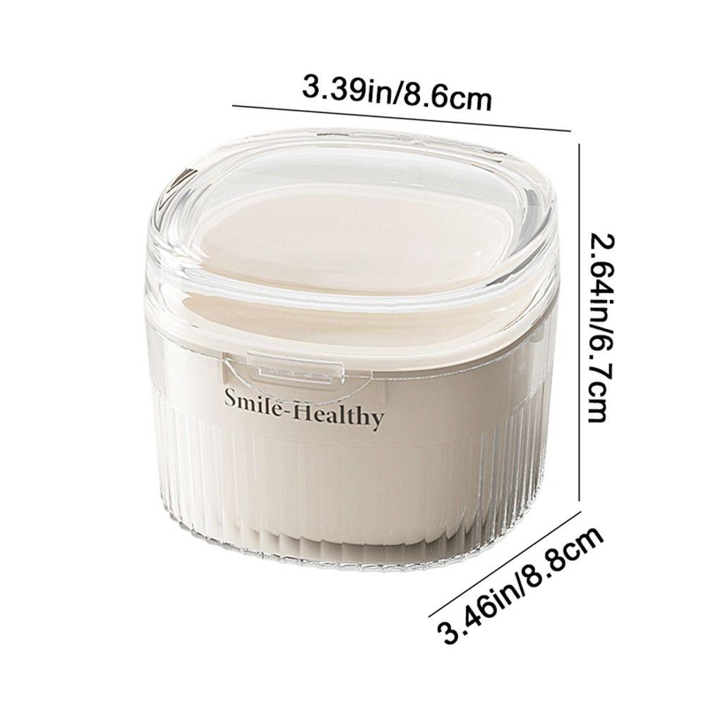 Plastic Orthodontic Retainer No-Leak Retainer Cleaning Case Portable Braces Storage Box  Travel