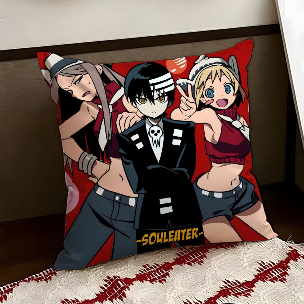 Anime SSOUL EEATER Cushion Cover Reversible Soft Durable Pillow Cover Home Car MultiScene Use for Daily Comfort