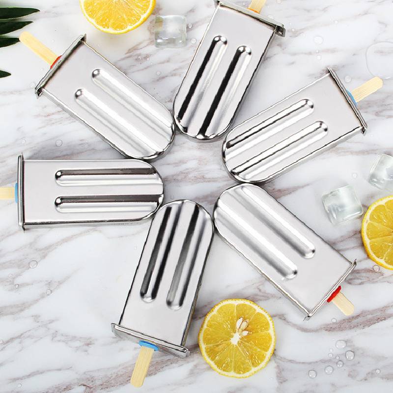 Modern Stainless Steel Ice Molds With Dual Slots For Home Use And Commercial Freezing