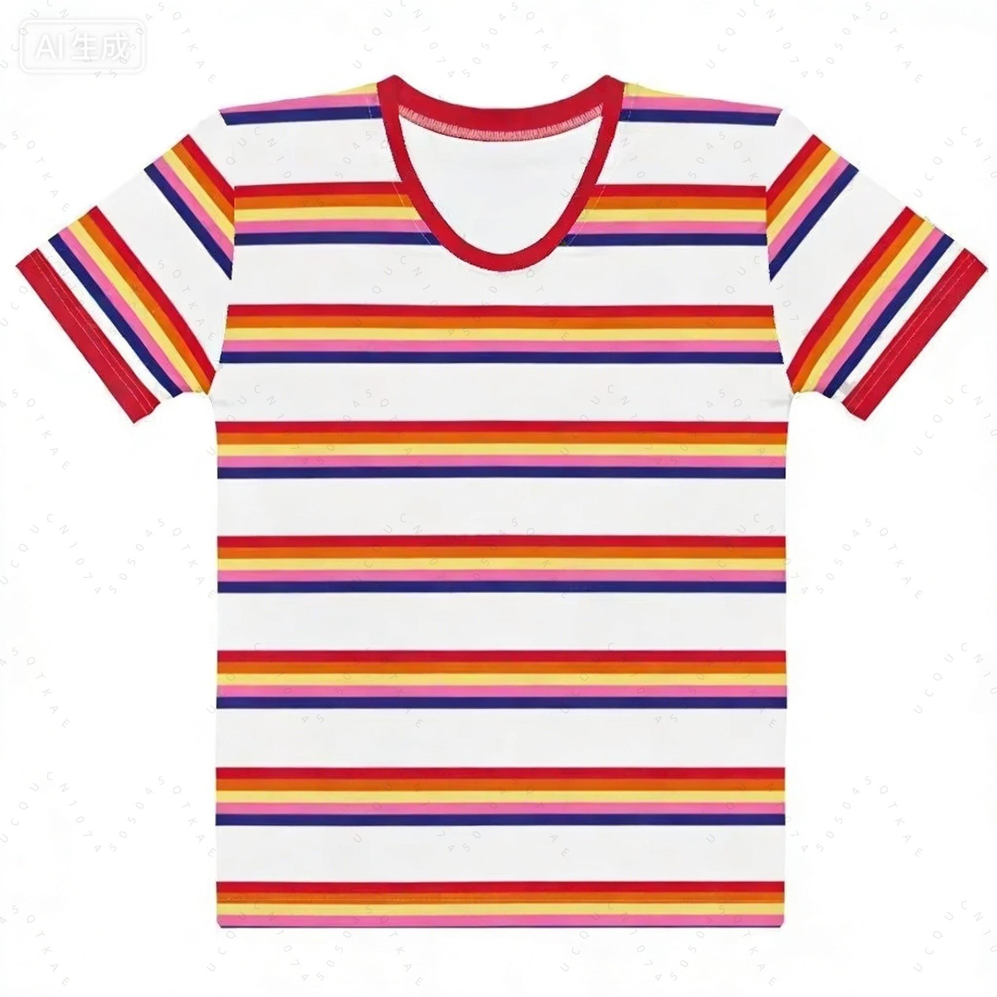 Men s Women s Max Mayfield Striped Cosplay Costume Outfit Casual Shirt Top Tv Character Inspired Fan Wear Tops Beach T-Shirts 110