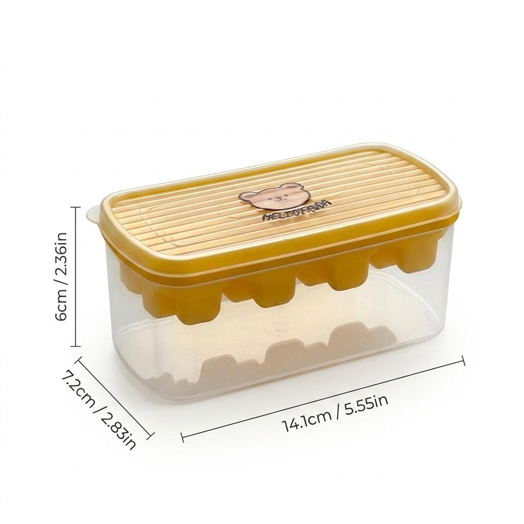 Mini 8 Grids Plastic Ice Mold With Ice Cube Box Reusable Ice Cube Tray Drink Whisky Ice Coolers Ice Cube Maker Kitchen Bar Tools