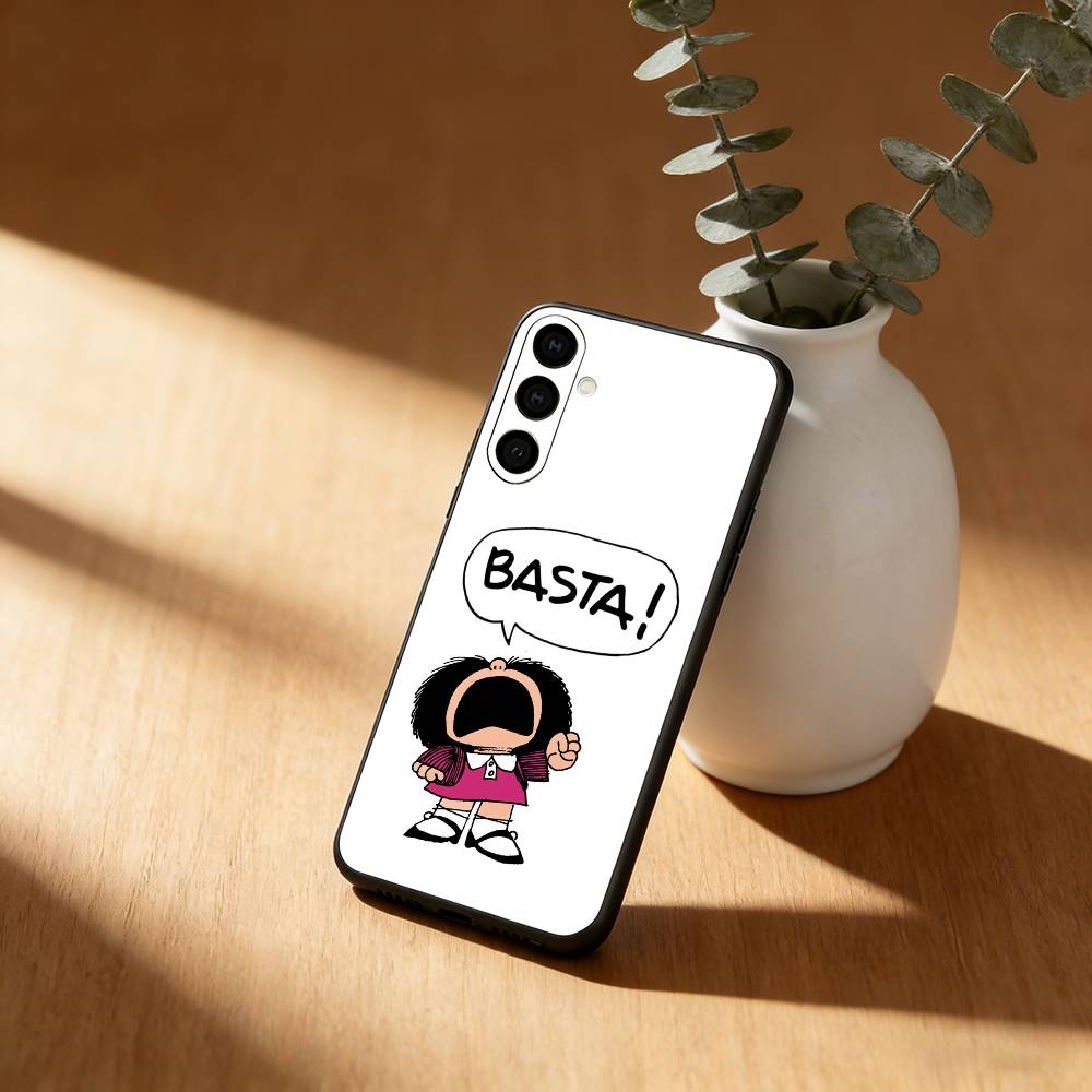 Funny Cartoon M-Mafalda Phone Case For Samsung Galaxy A20,21s,22,31,32,52,53,72,73,80,91 Soft Black Shell
