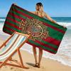 Royal Emblem Background beach towel beach Beach towel for vacation photos Outdoor pool towel quick-drying swim towel Absorbent bath towel Comfort