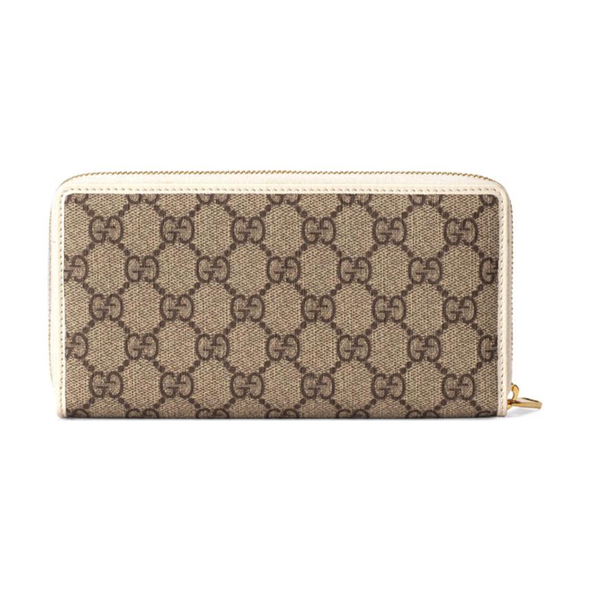 Gucci Horsebit 1955 GG Supreme Canvas Zip Around Long Wallet For Unisex Daily Use