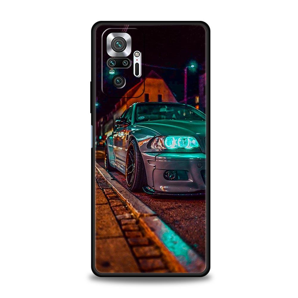 Blue Red JDM Sport Car Phone Case For Xiaomi Redmi Note 14 13 5G 10 11 12 Pro Plus 4G 14C 13C 12C 10C Black Cover