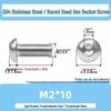 304 Stainless Steel Mushroom Head Hexagon Screw M2-M6