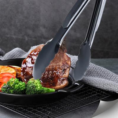 Yiyecek Klipsi Paslanmaz Çelik Pişirme Maşası, Isıya Dayanıklı Metal Uçlu Mutfak Eşyaları Izgara Barbekü Salatası için