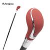 Red Leather Silver Walking Cane Fashion Decorative Walking Stick Gentleman Elegant Cosplay Cane Crosier 92cm