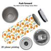 Straight Cup 591ml Bountiful pumpkins and melon fruits Straw Cup Skinny Tumbler Metal Coffee Mug Travel Drink Mug Portable Tumbler