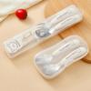 316 Stainless Steel Children Tableware Cartoon Portable Cutlery Training Chopsticks Spoon Fork Feeding Utensils Dinnerware Set