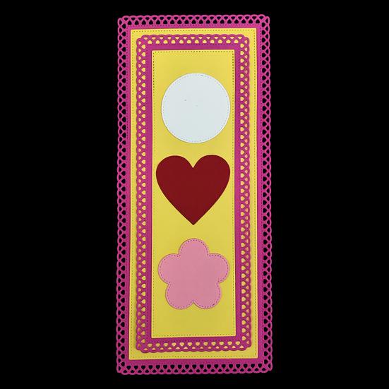 Cutter Mold, with Flower Heart Circle Hollow Pattern Cutting Dies, Manual Die-Cutting Machines Embellishment Patch, for DIY Crafts