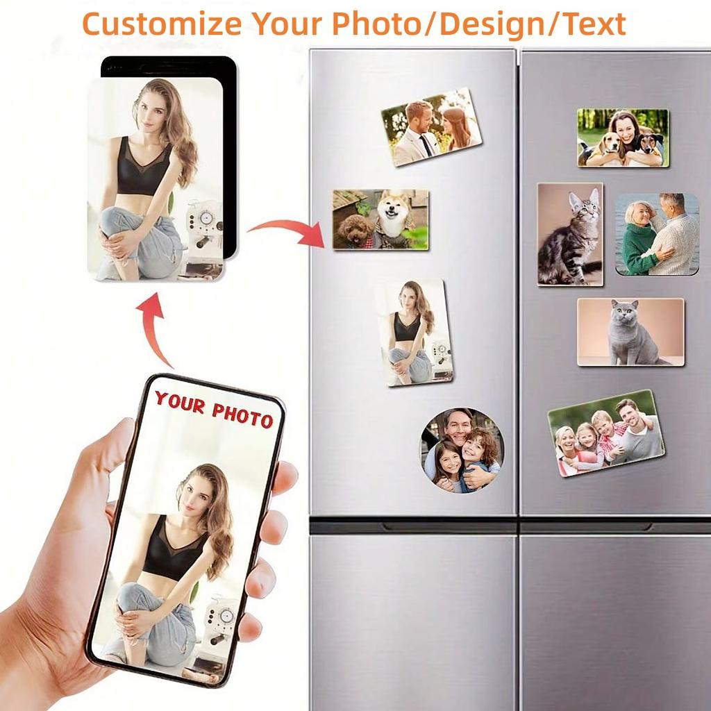 Personalized Photo Refrigerator Magnets Soft Magnetic Dye Sublimation Fridge Magnet For Wedding Mother's Day Gift